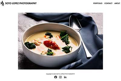 Screenshot of Portfolio site Soto Lopez Photography
