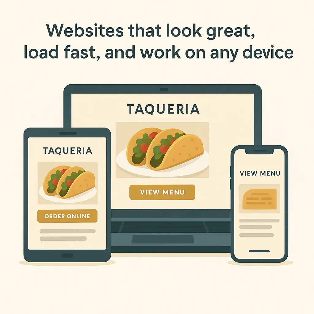 Modern website design preview for a small business